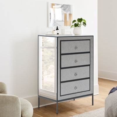 Commode à miroir 4 tiroirs Jannike