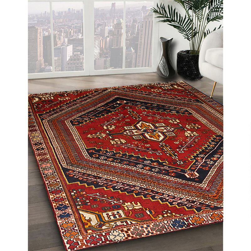 Tapis oriental multicolore tissé à la machine Oriental, Rectangle 3 pi x 5 pi