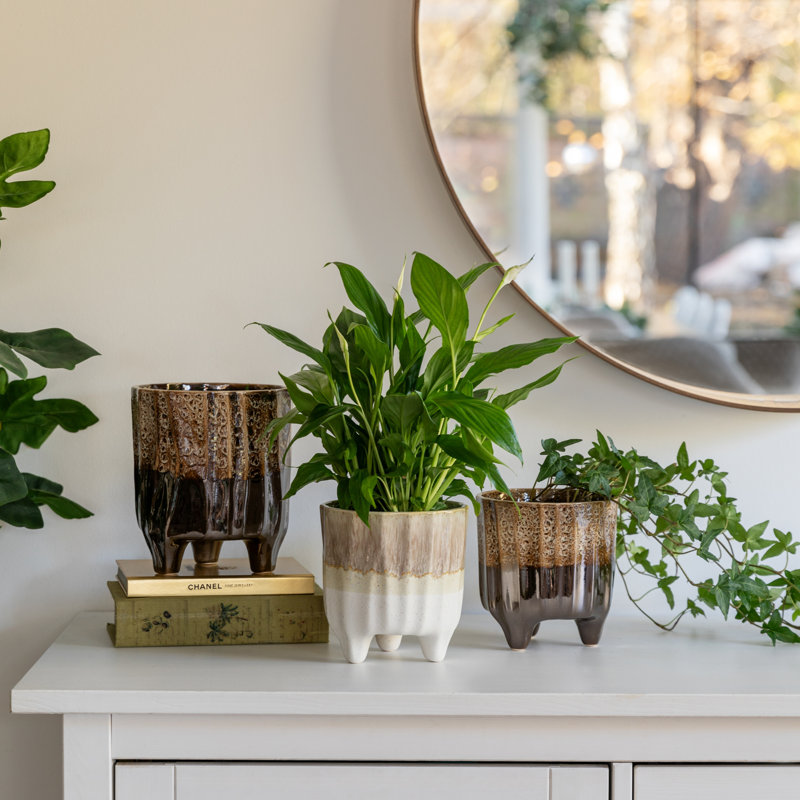 Neve 3-Leg Planter, Dark
