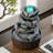 [Four-Layer Rock Fountain]9.84 Feet Tall Rock Tabletop Indoor Fountain with LED Light Balls