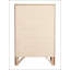 Commode Marilla G1550-CH, élégante et fonctionnelle avec façades de tiroirs biseautés en résine moulée et placages en bois véritable pour les chambres à coucher modernes.-555652045