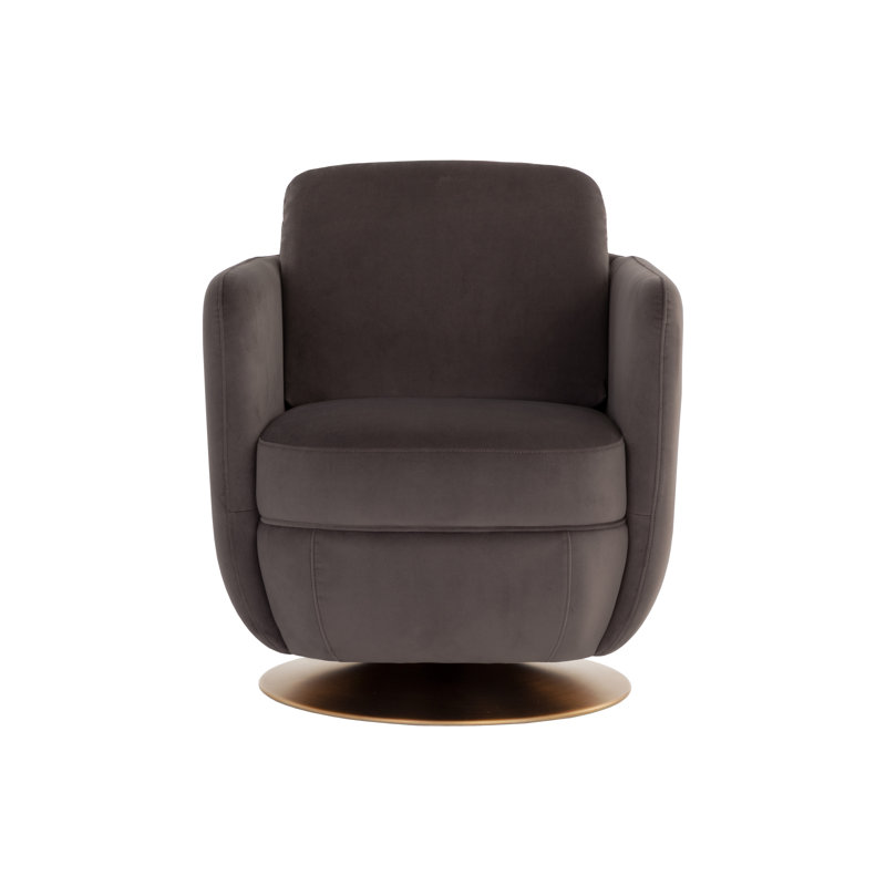 Swivel Chair, Gray Polyester