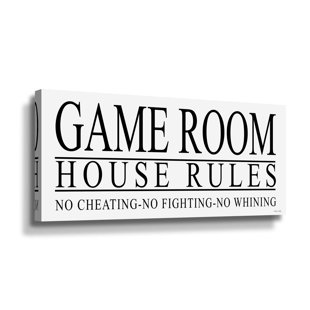«Game Room House Rules I Gallery»