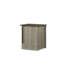 Table de bout en chêne gris de 16 po - Côté avec armoire pour le décor H 21,5 po Finition noyer Plateau de table contrastant