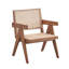 Fauteuil d'appoint en rotin et finition naturelle Velentina