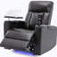 Fauteuil inclinable électrique de qualité supérieure avec bras de rangement, porte-gobelets, plateau pivotant et support pour téléphone portable, brun (ancien sku: SG000710AAD)