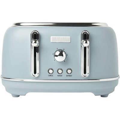 Bouilloire électrique sans fil 1,5 litre et grille-pain 4 tranches Haden Highclere, bleu piscine