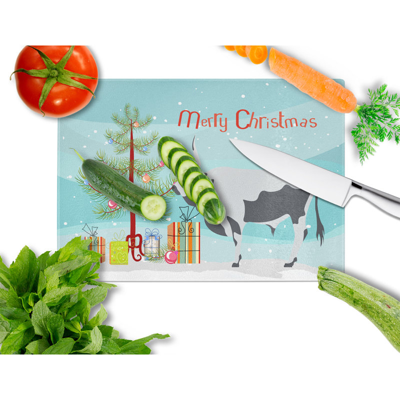 Planche à découper de noël en verre trempé en verre trempé caroline