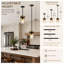 Luminaire suspendu pour îlot de cuisine 1 lumière Levona, verre d'eau ambré soufflé à la main, réglable en hauteur-2093637695-2112364381