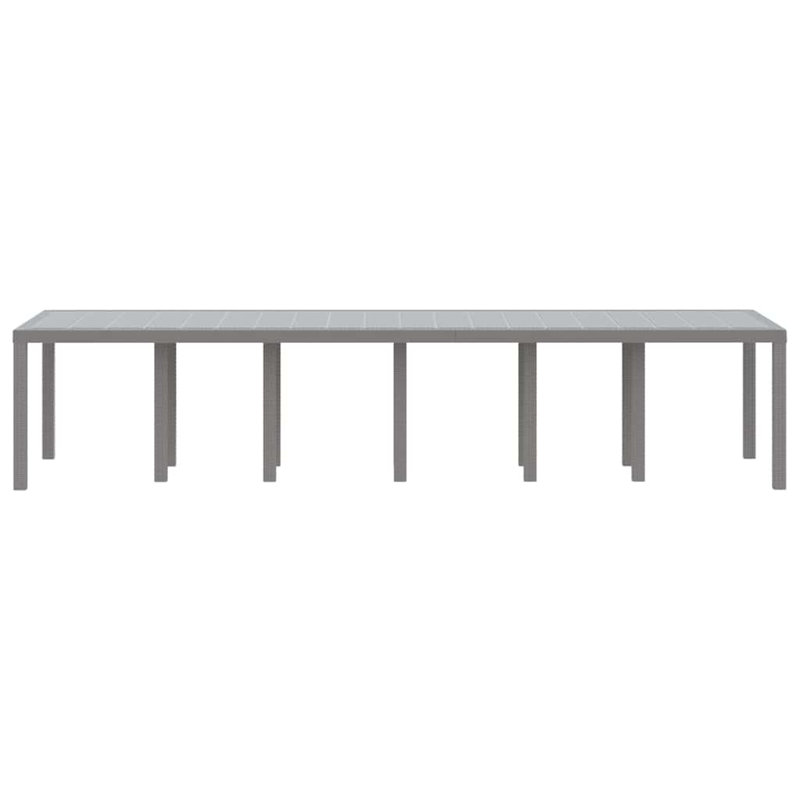 Garden Table, Light Grey, 73cm H x 350cm W x 100cm D