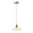Aiwen Modern 1-Light Polished Brass Pendant Light with Glass Shade