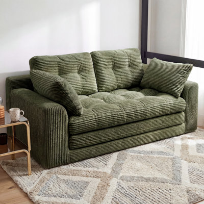 Boneless Convertible Folding Sofa Bed, Sponge Floor Couch with Pillows for Small Space Living Room Bedroom, No-Assembly Required