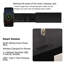 Light Luxury Italian Style Black Desk With Three Drawer Cabinet And Embedded Desktop Power Strip-422631024