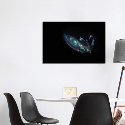 A Reef Squid Hovers Above the Sandy Bottom of the Ocean II 1 Piece Wrapped Canvas Wall Art