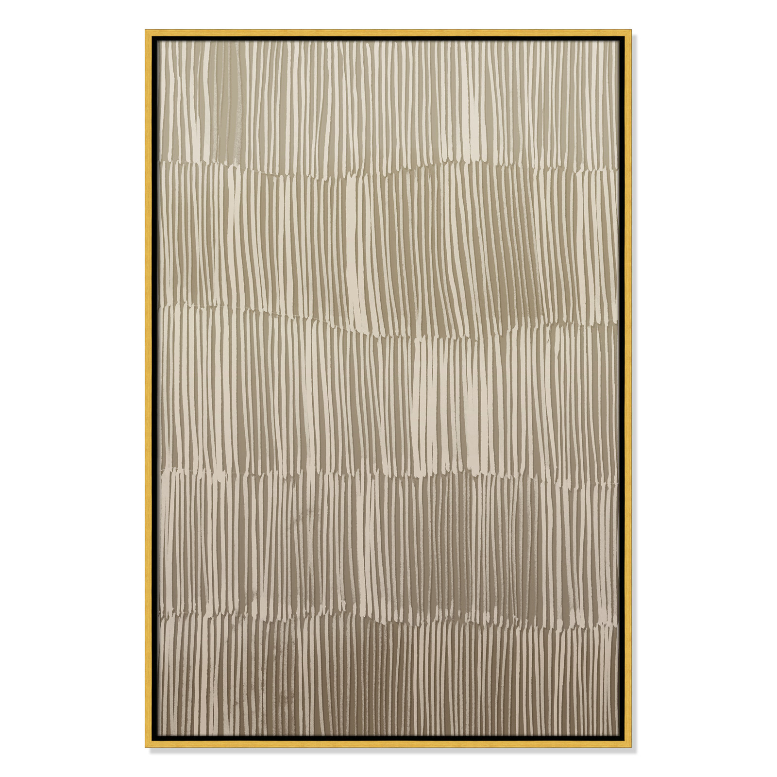 Linear Calm I Print by , 37.5" H x 25.5" W, Gold Floater