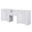 Meuble-lavabo double 84 po avec éviers en céramique, comptoir en pierre reconstituée et beaucoup de rangement, tiroirs à fermeture en douceur, finition blanche 84 po