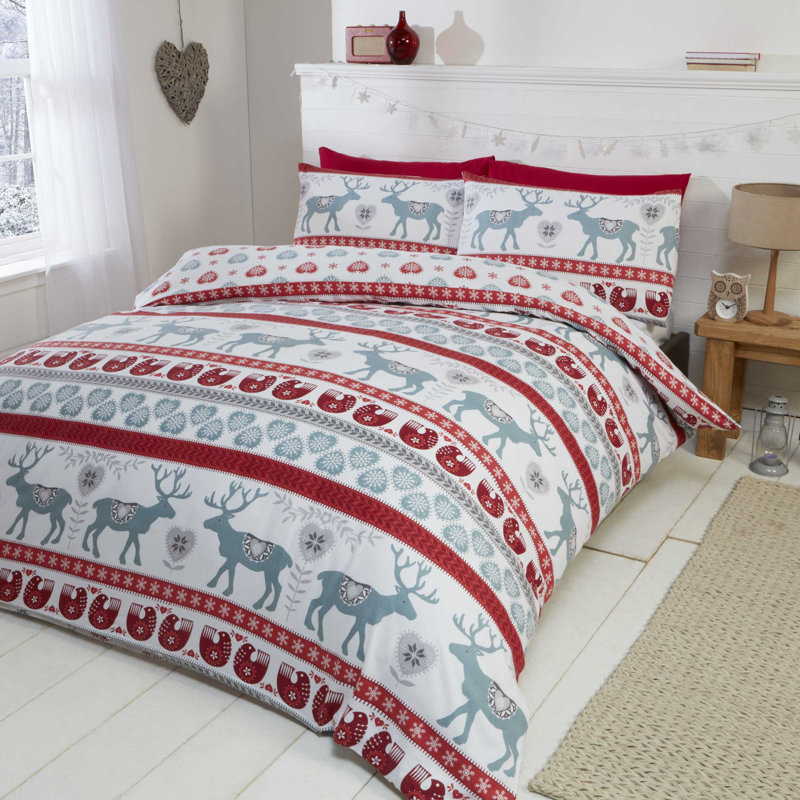 Cotton Abstract Bedding with Pillowcases Included, Super King Duvet Cover Set + 2 Additional Pieces