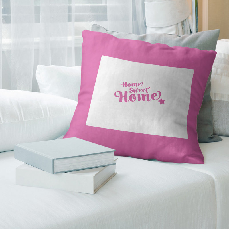Coussin doux home, Casper, 26 po x 26 po, Rose