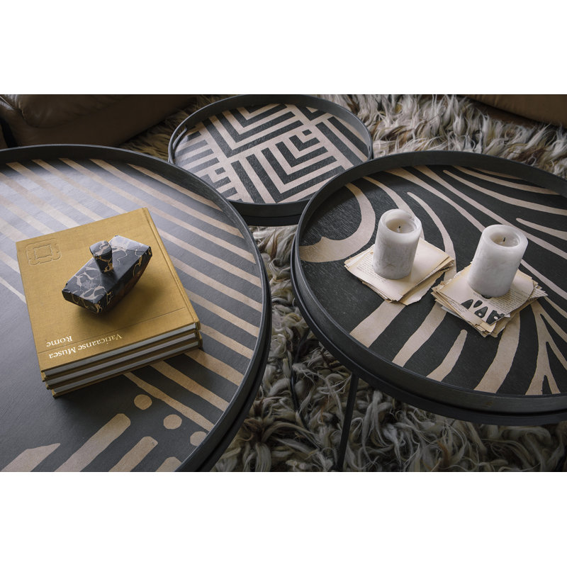 Urban Geometry Solid Wood Decorative Tray