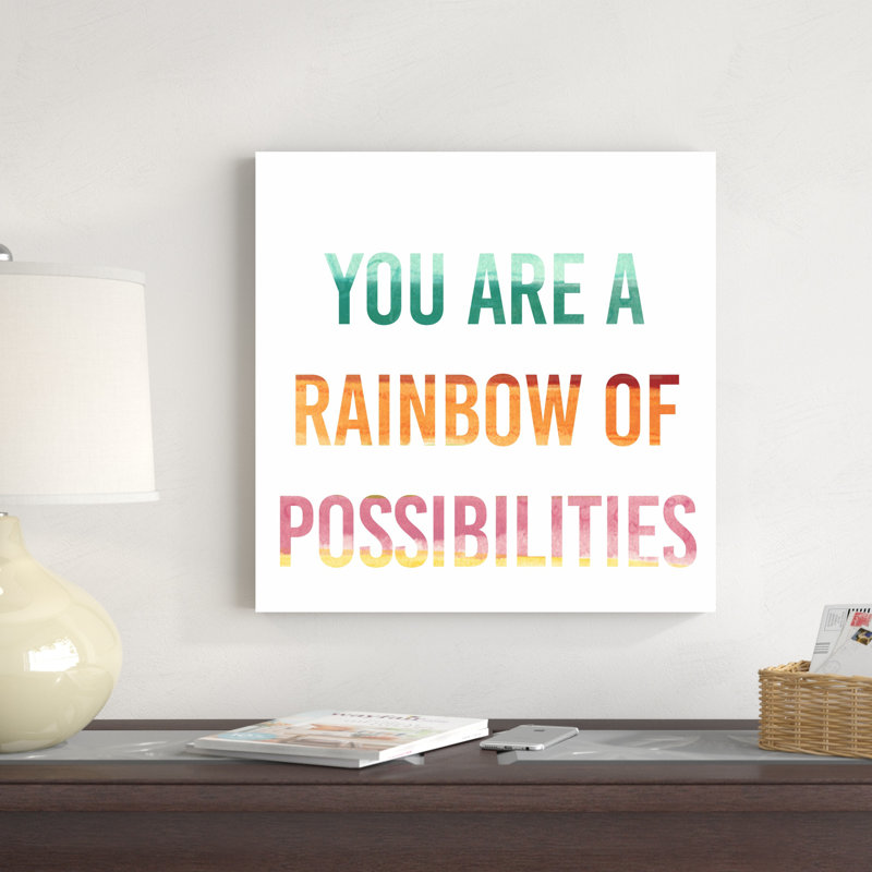 Arc-en-ciel de possibilités I, H 20 po x l 20 po