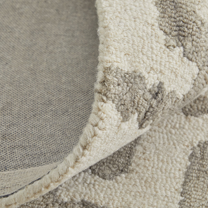 Marengo moderne géométrique, ivoire / taupe, Rectangle 9 pi 6 po x 13 pi 6 po