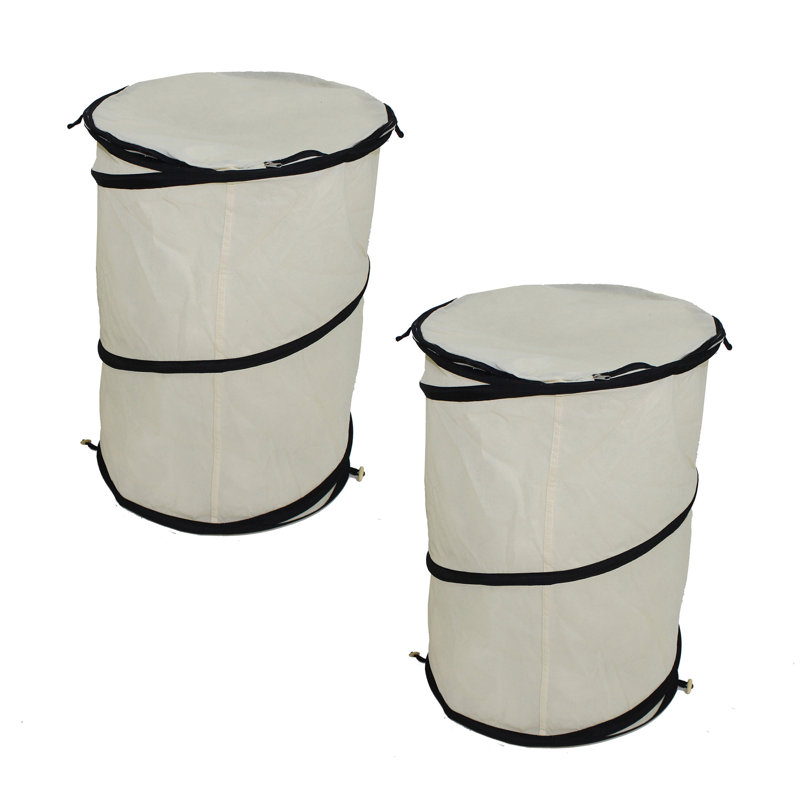 Panier à linge en tissu avec couvercle