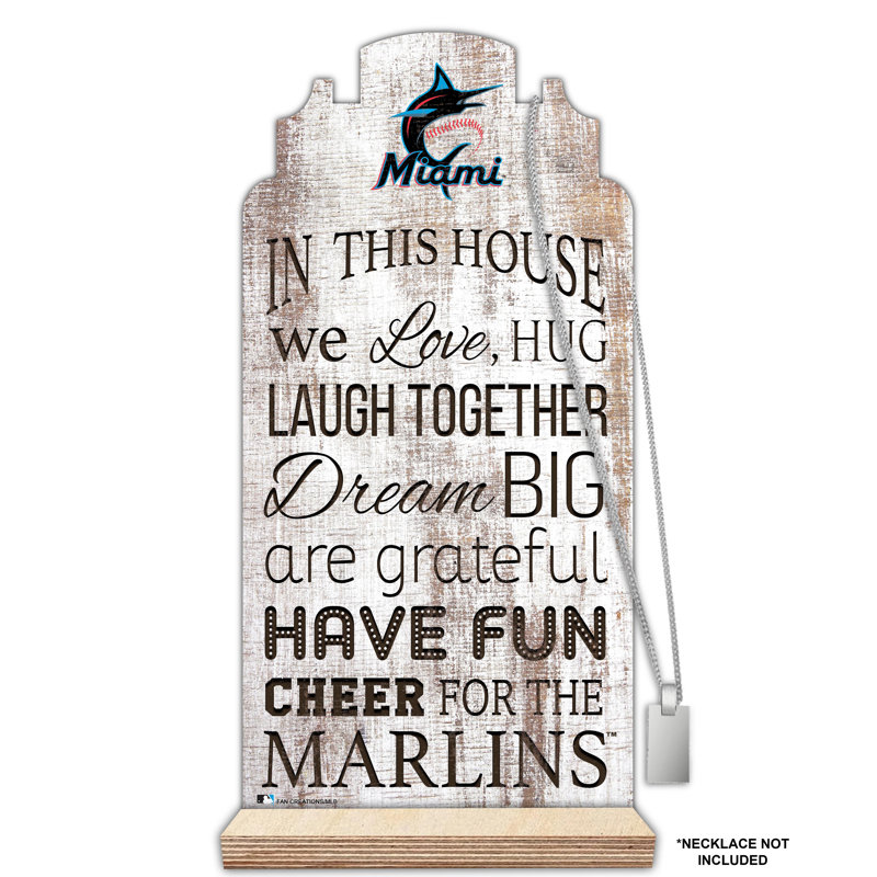 Freestanding 2 - Hook Coat Rack, Miami Marlins