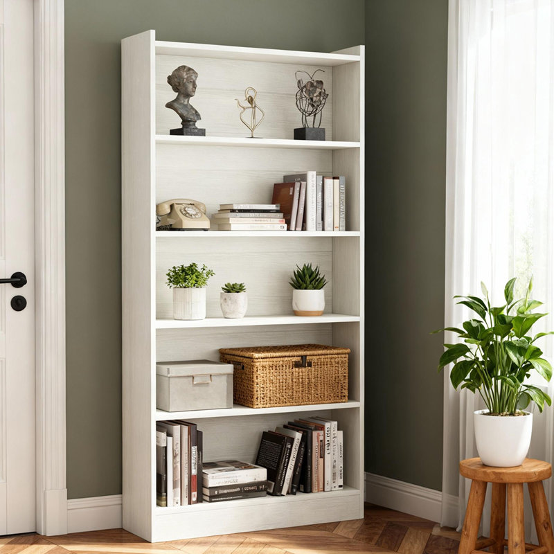 Bibliothèque 72 ", Blanc, (5 tablettes) H 72,05 po x l 11,81 po x P 35,43 po