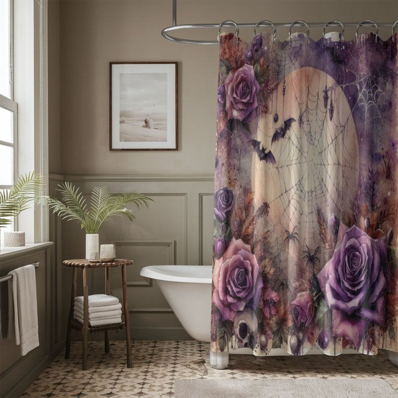 Rideau de douche standard 1 pièce Eerie, H 74 po x l 71 po