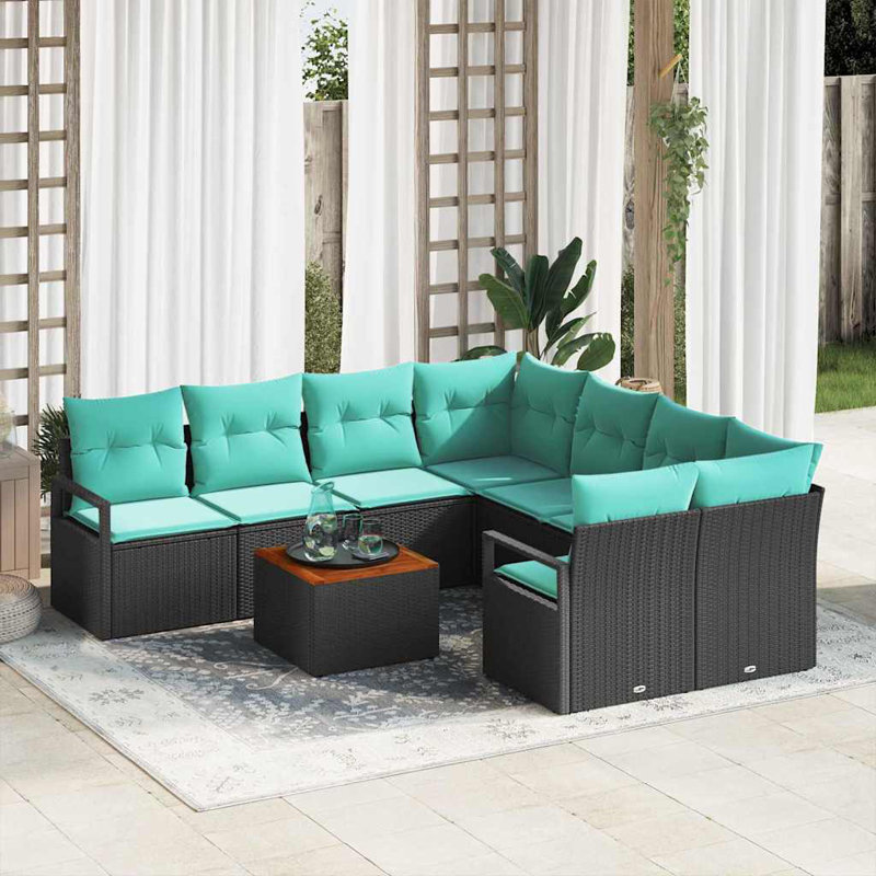 Ensemble de canapé de jardin 9 pièces vidaXL