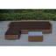 Ensemble de conversation en osier pour 4 personnes avec coussins Billyjo-29178753-29178756