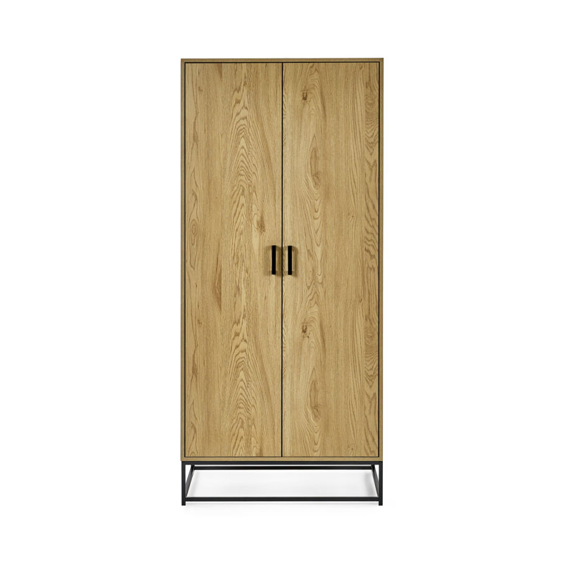 Light Oak Effect 2 Door Wardrobe
