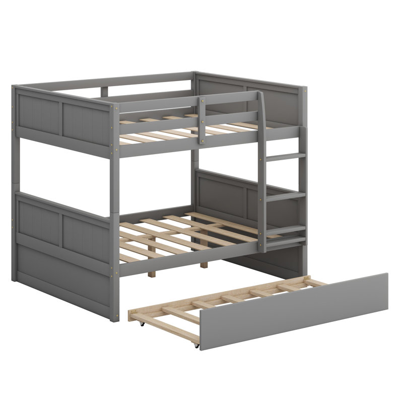 Bunk Bed With Trundle, Gray