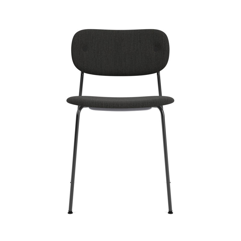 Co Upholstered Dining Chair, Black, Black Linen