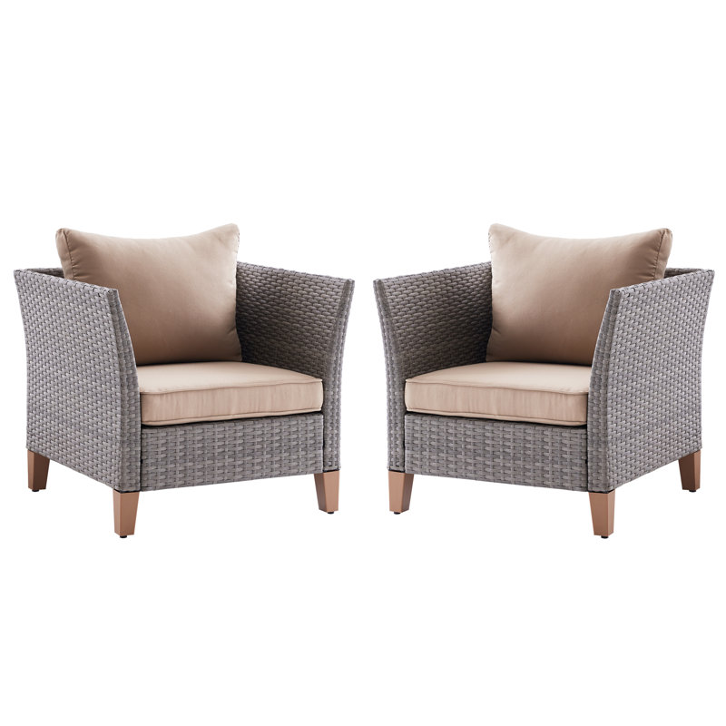 2 Pieces Outdoor Wicker Chair