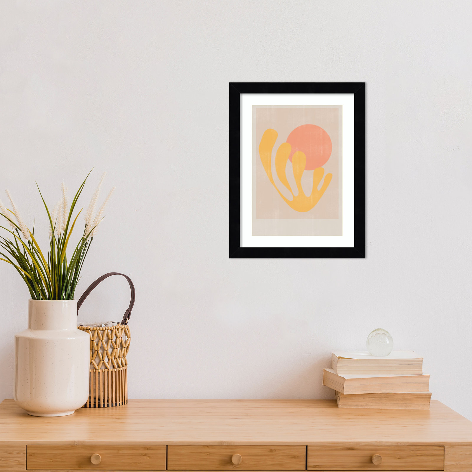Giese "Modern Plant No. 2" Print, Black, 13" H x 10" W