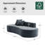 Canapé à compression haute densité 94 po avec 2 coussins Nerio-461616238