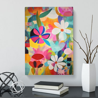 Bethania Retro Flowers Vol.5 - Wrapped Canvas