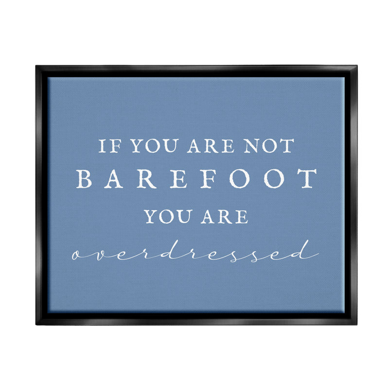 Impression amusante «Barefoot Beach» encadrée sur toile par Lil 'Rue, H 17 po x l 21 po x P 1,7 po