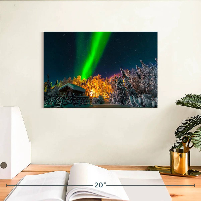 Alvord Wintry Lapland Northern Lights, H 8 po x l 12 po