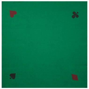 A top down view on a table with some poker cards on it