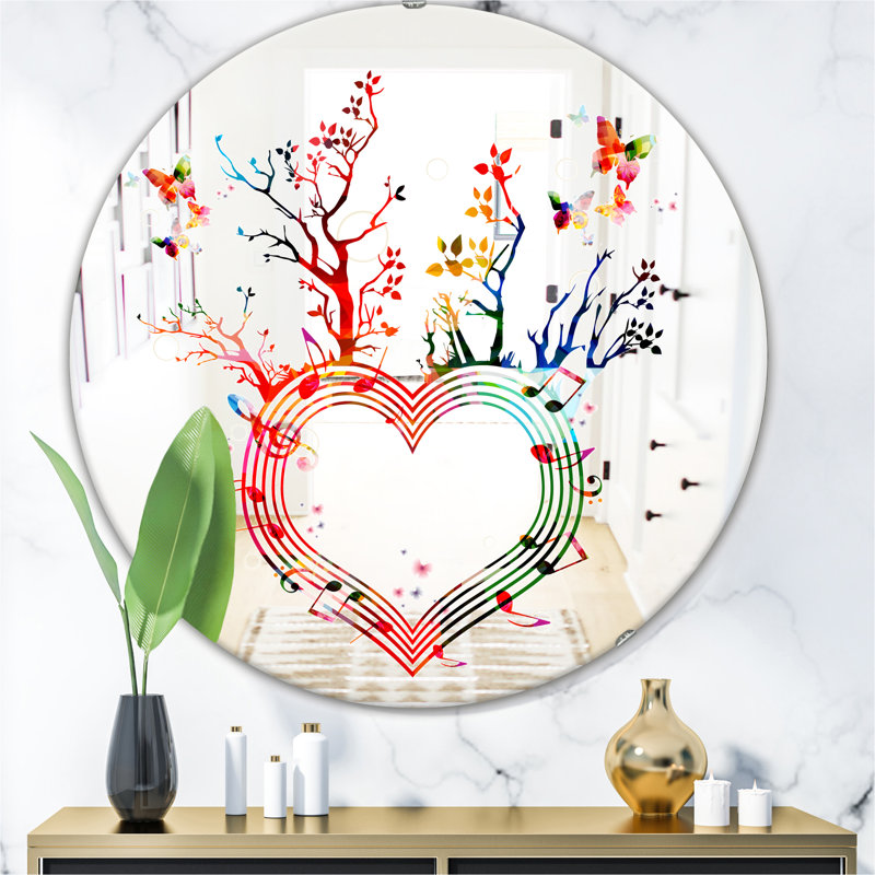 Miroir mural traditionnel Music Notes VI, H 31,5 po x l po