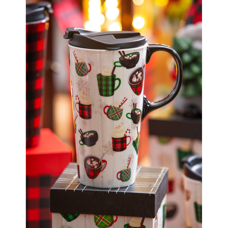 Tasse de voyage 17 oz en céramique Holiday Drinks