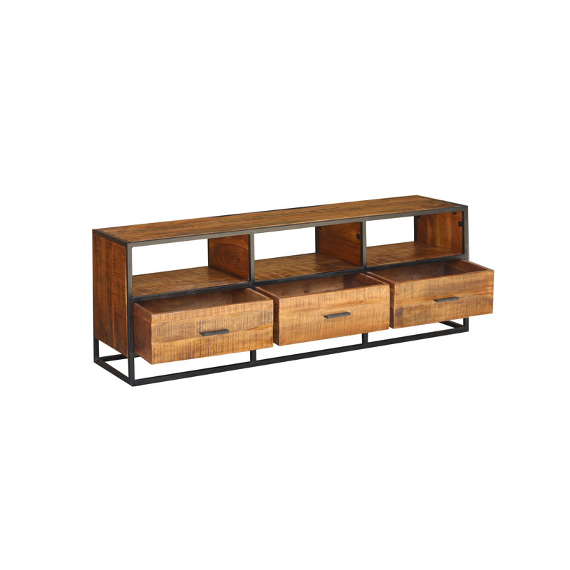 Cumby Unfinished TV Stand for TVs up to 70", Walnut