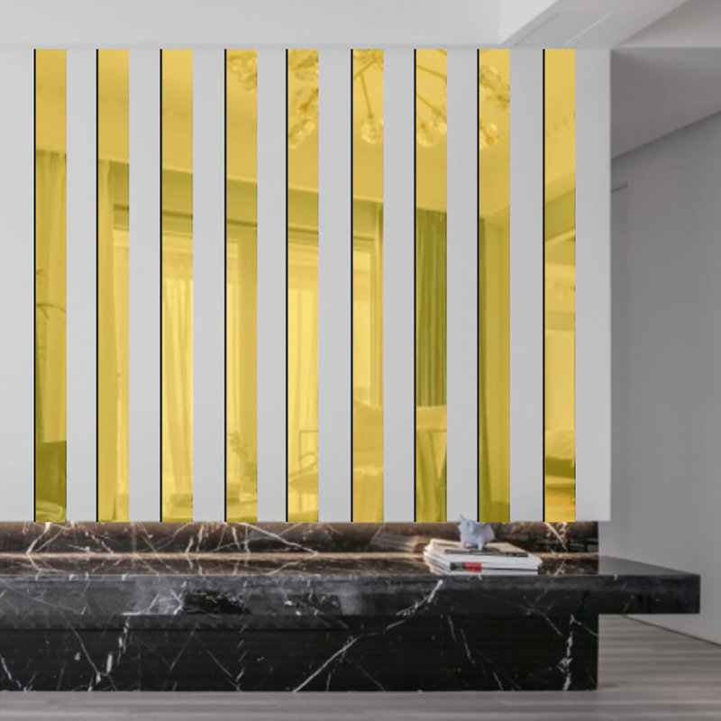 Abstract Non-Wall Damaging Wall Decal, Gold