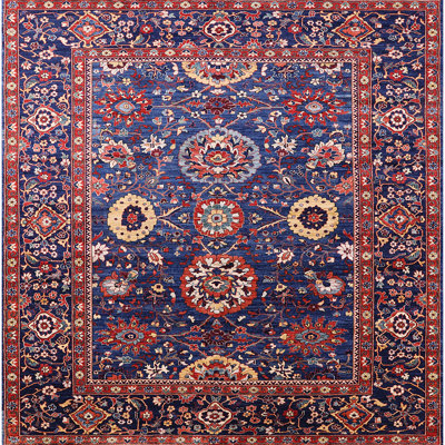 Tapis brun / bleu