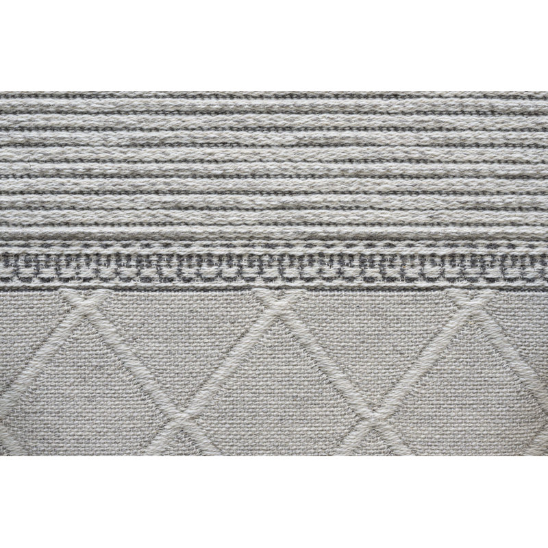 Driden Striped Wool Area Rug, Rectangle 240 x 330cm
