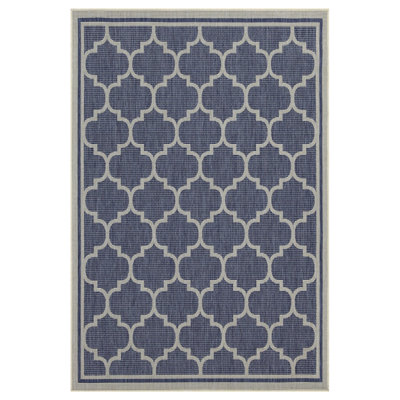 Sunshine GC_HAR2004 Blue 7 Ft. 10 In. X 10 Ft. 3 In. Indoor/Outdoor Area Rug
