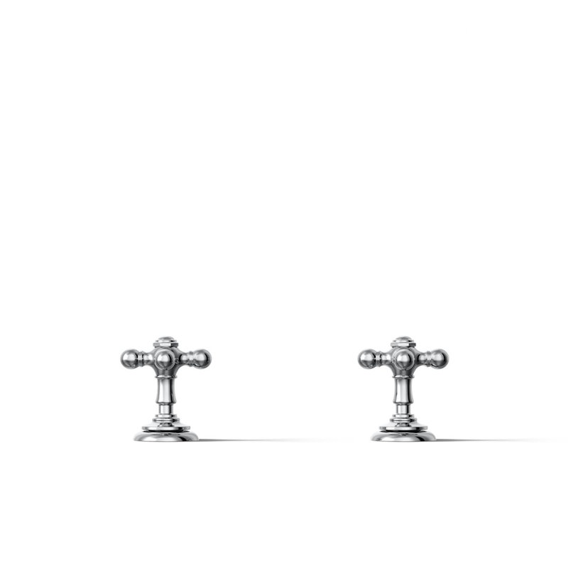 Prname to Kohler Artifacts Bathroom Tub Cross Handles, Polished Chrome