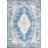 Adao Bohemian Cottage Medallion Turquoise/Gray Rug-1093399625